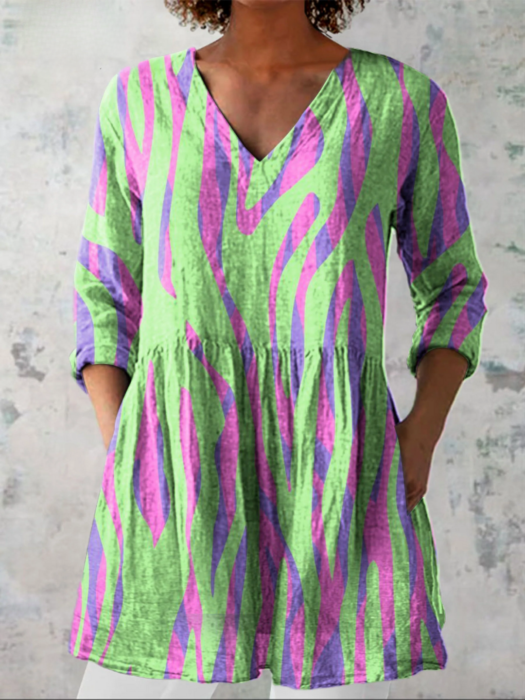 Gisella | Long V-Neck Shirt