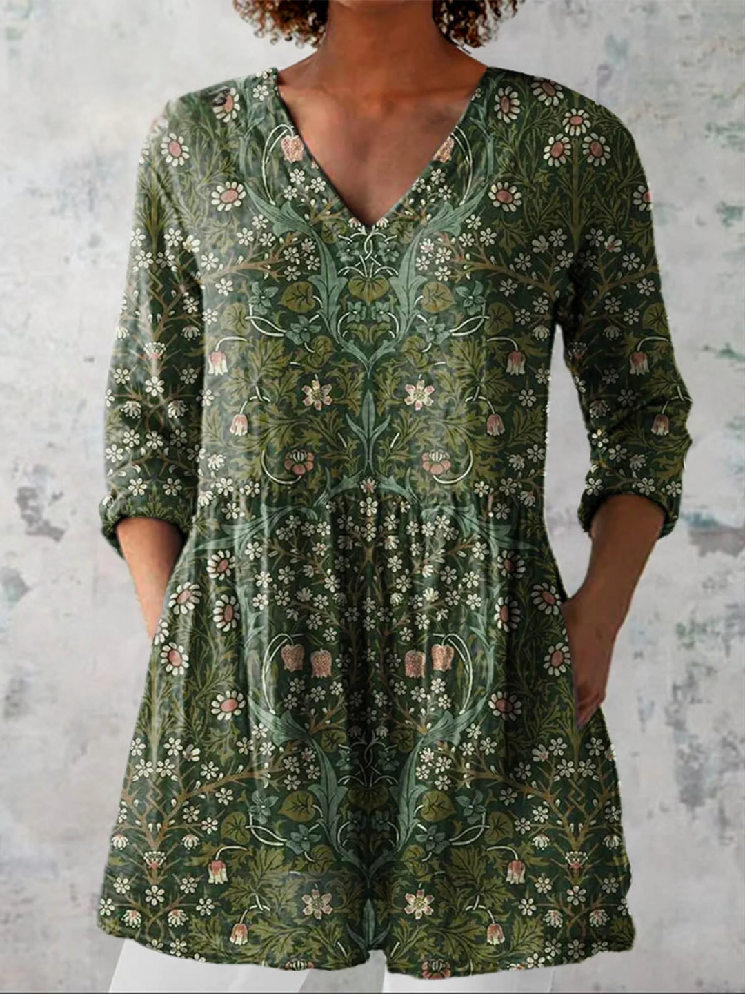 Addison | Long V-Neck Shirt