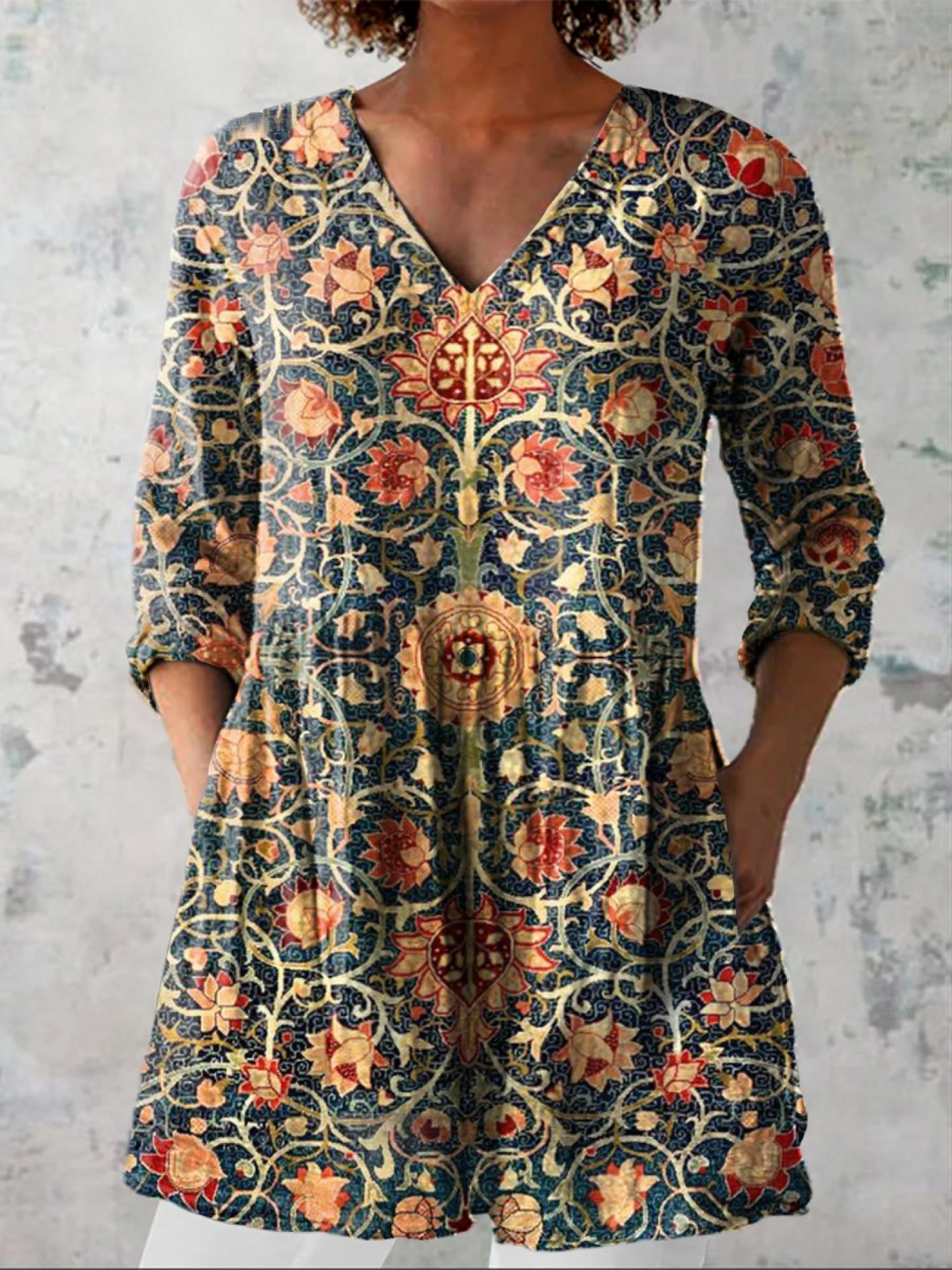Elara | Long V-Neck Shirt
