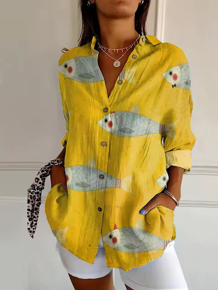 Rebecca | Printed Button-Up Shirt