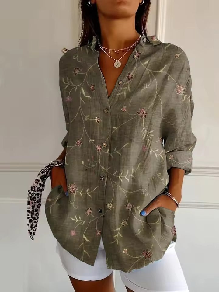 Jacqueline | Printed Button-Up Shirt