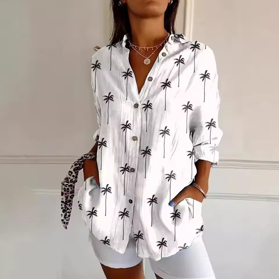 Bella | Printed Button-Up Shirt
