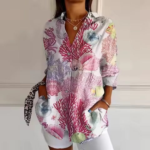 Gemma | Printed Button-Up Shirt