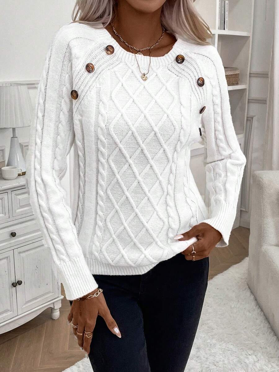Meredith | Button Detail Knit Jumper