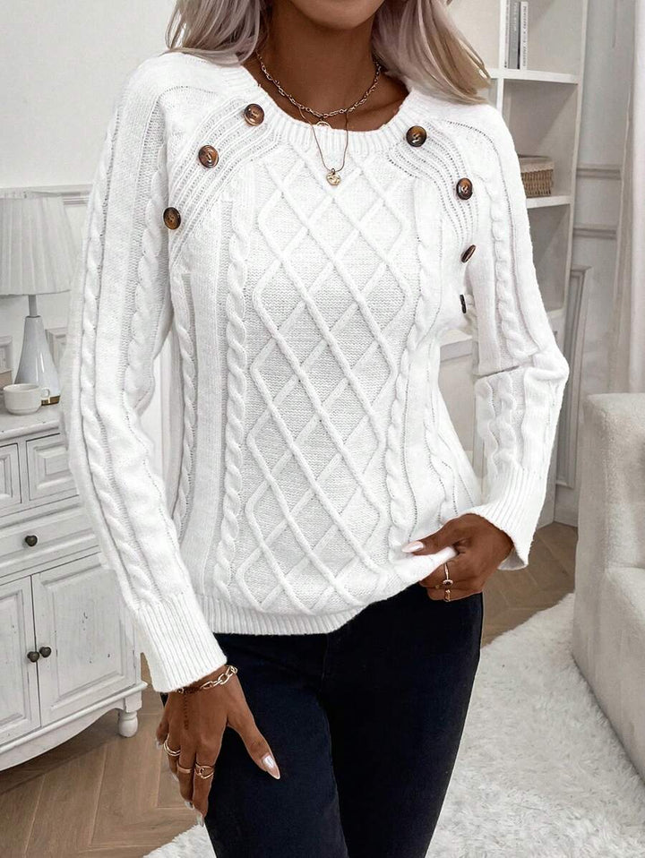 Meredith | Button Detail Knit Jumper