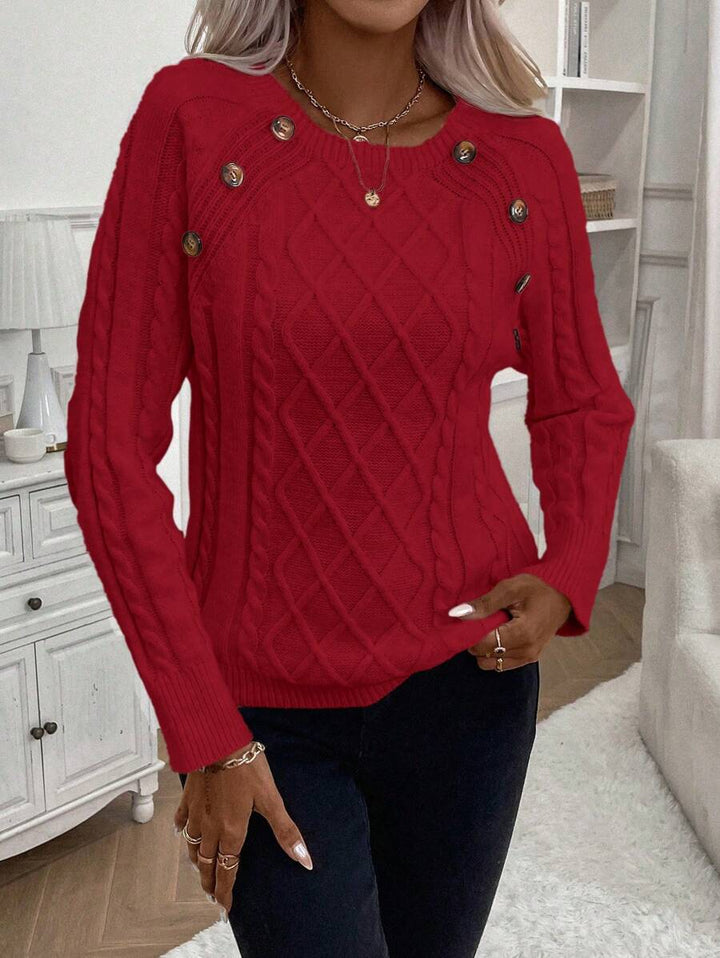 Meredith | Button Detail Knit Jumper