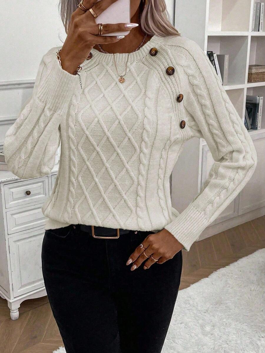 Meredith | Button Detail Knit Jumper