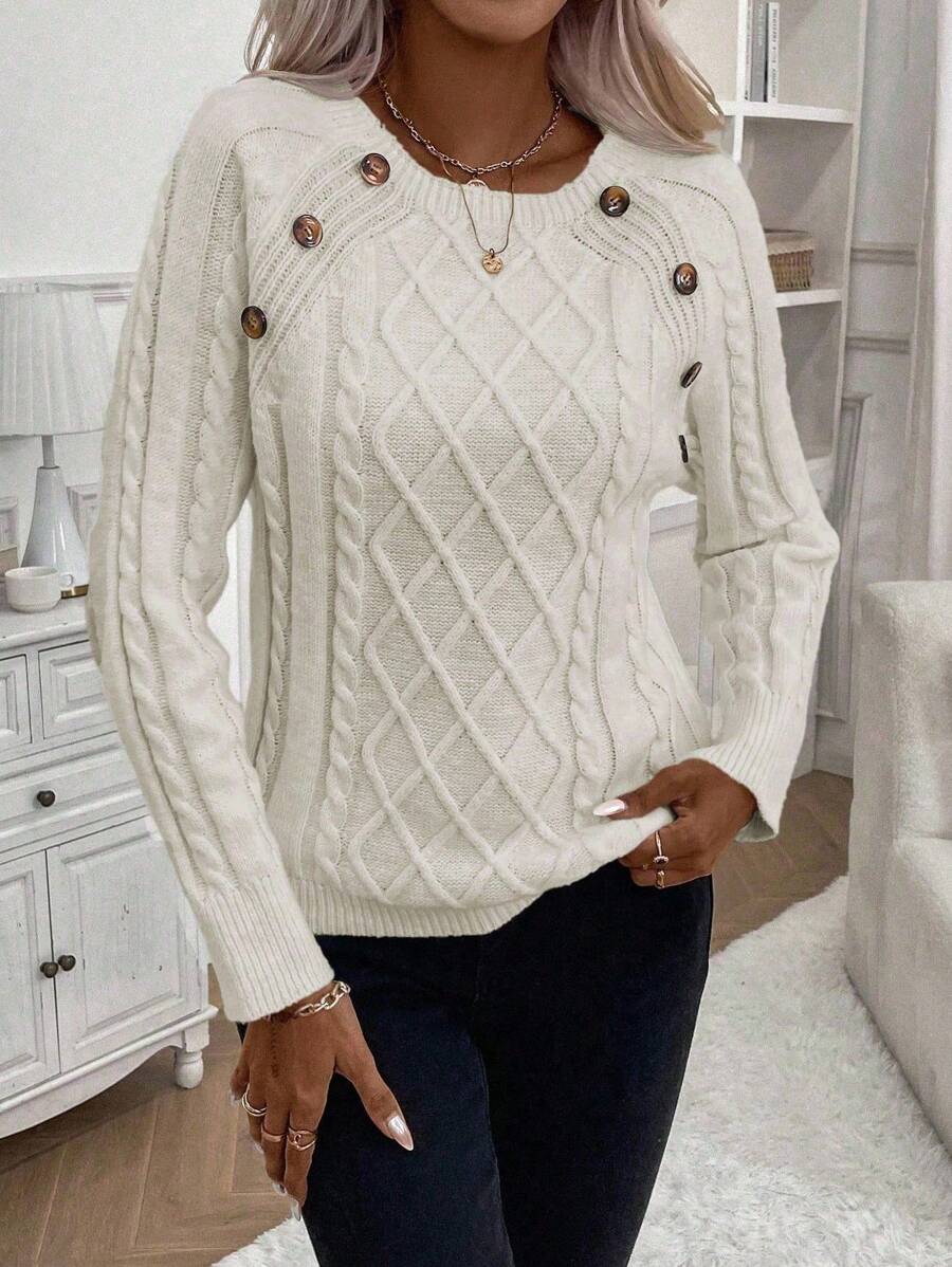 Meredith | Button Detail Knit Jumper
