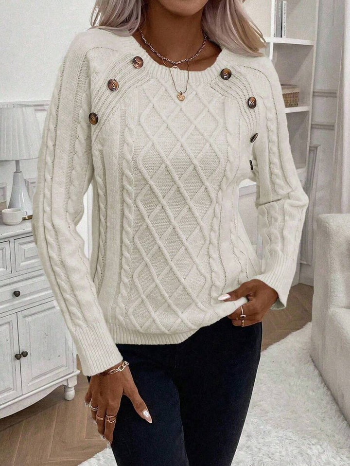 Meredith | Button Detail Knit Jumper