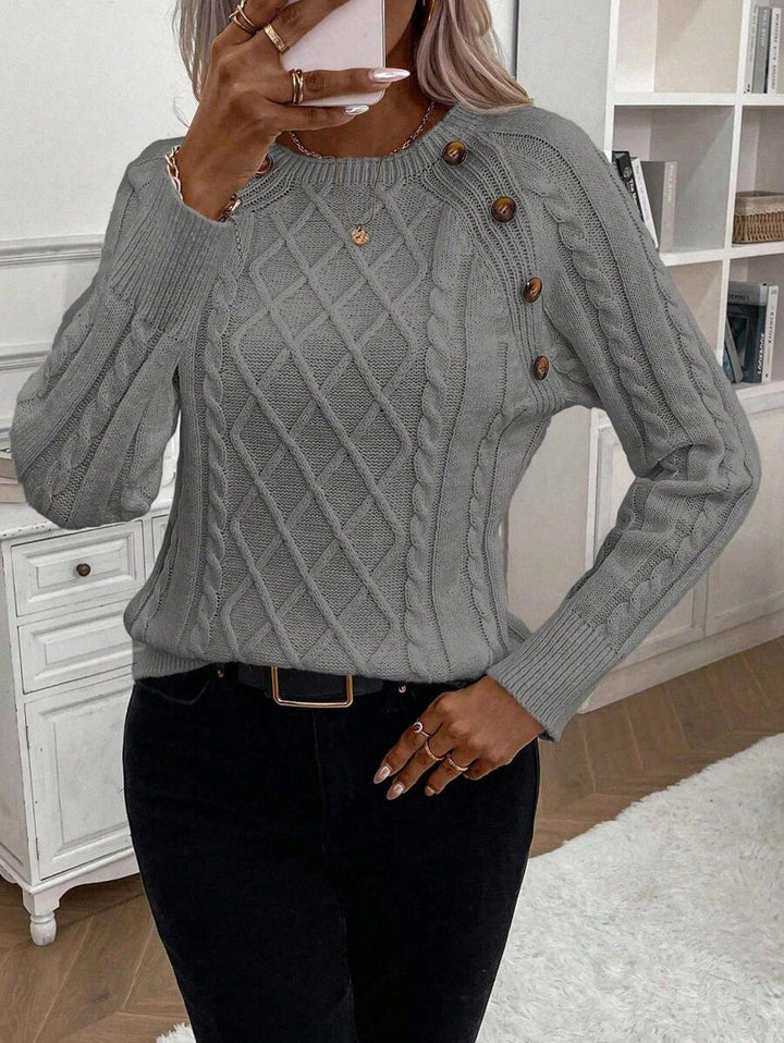 Meredith | Button Detail Knit Jumper