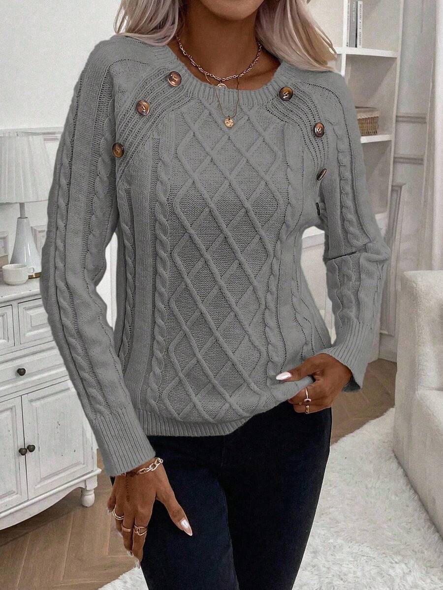 Meredith | Button Detail Knit Jumper