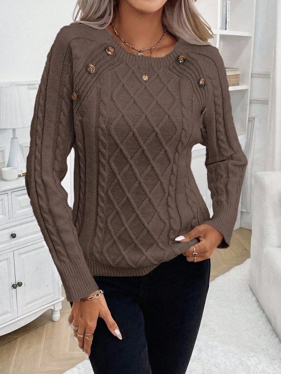 Meredith | Button Detail Knit Jumper