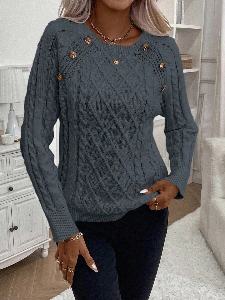 Meredith | Button Detail Knit Jumper