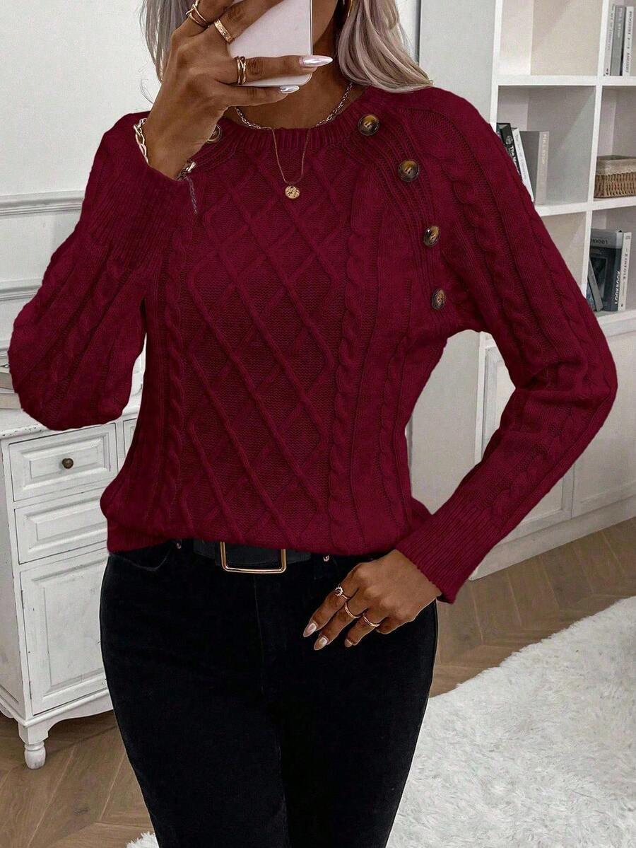 Meredith | Button Detail Knit Jumper
