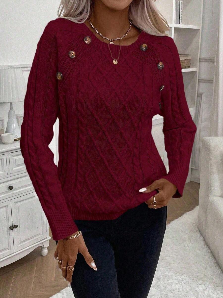 Meredith | Button Detail Knit Jumper