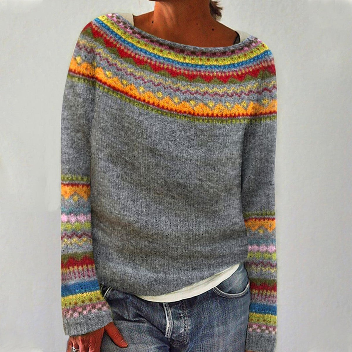 Grey/Rainbow / 5XL