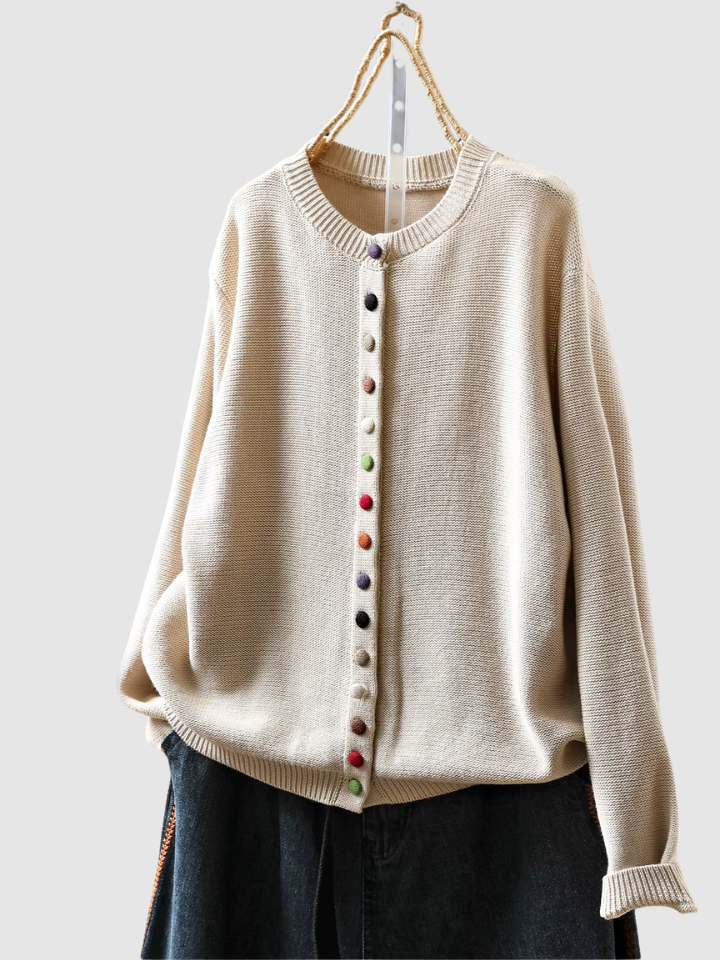 Selene | Playful Button Knit Cardigan