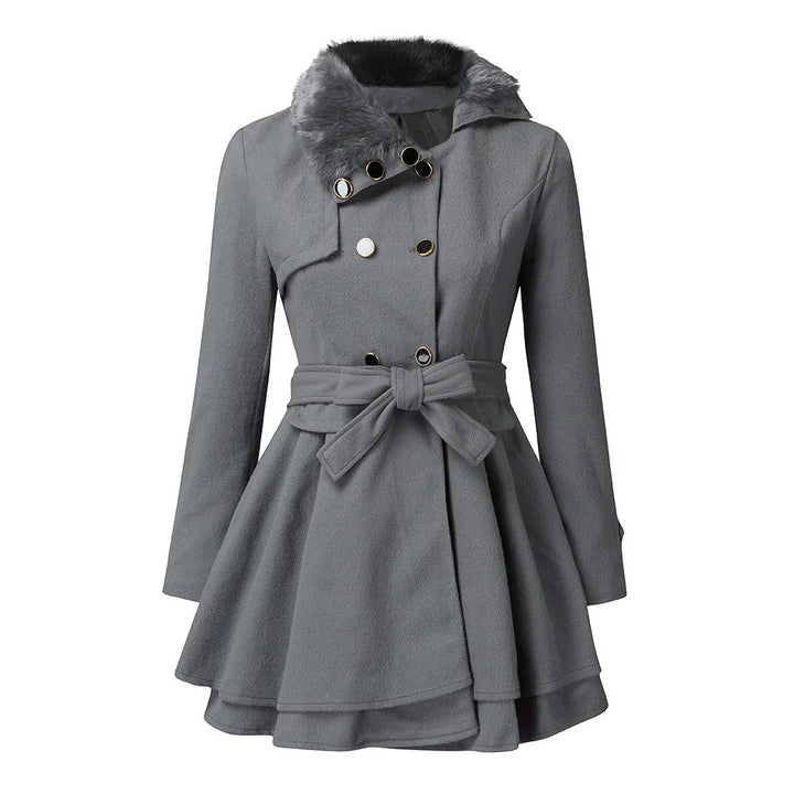 Catalina | Elegant Belted Flare Coat