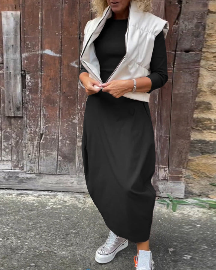 Danica | Elegant 3/4 Sleeves Midi Dress