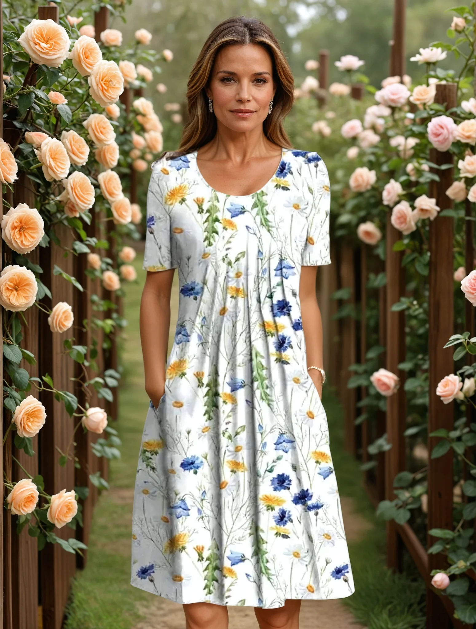 Yellow floral / UK 20 (3XL)