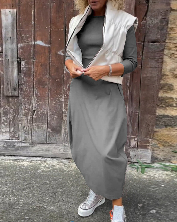Danica | Elegant 3/4 Sleeves Midi Dress