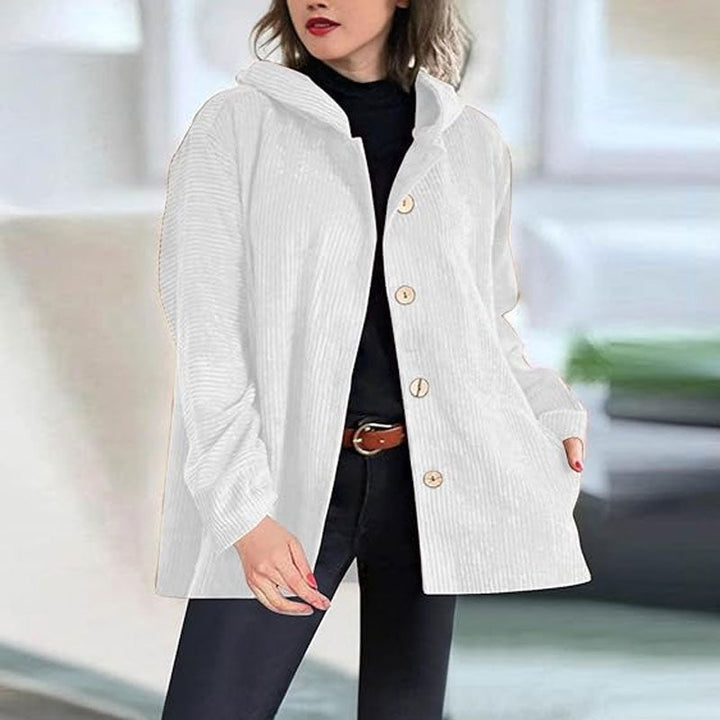 Desirie | Buttoned Hooded Coat