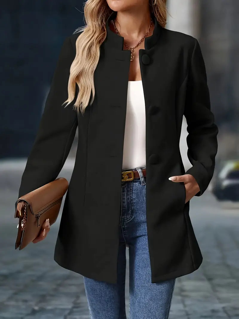 Clara | Timeless Button Detail Coat