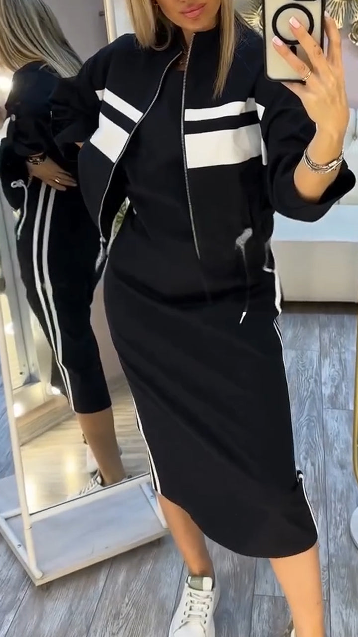 Davina | Sporty Chic Jacket Dress Set