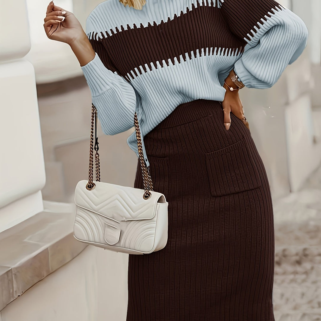 Marisol | Two-Tone Knit Set