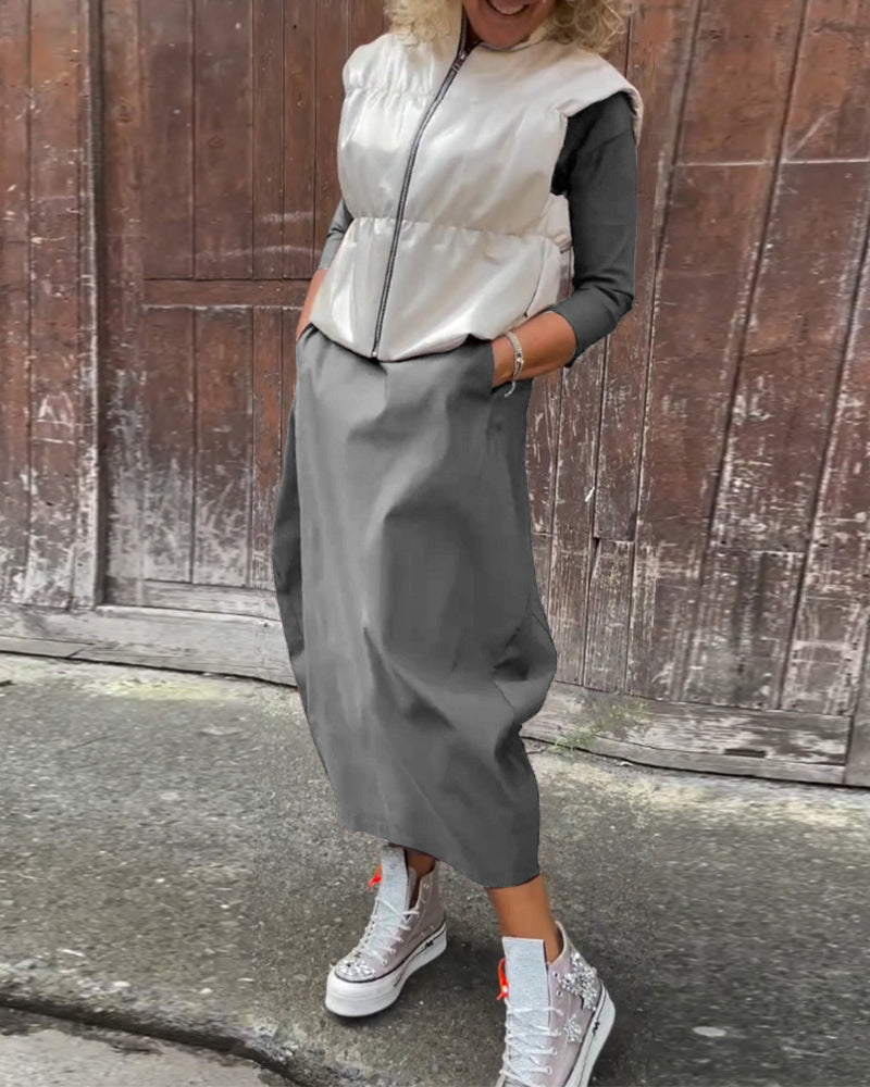 Danica | Elegant 3/4 Sleeves Midi Dress