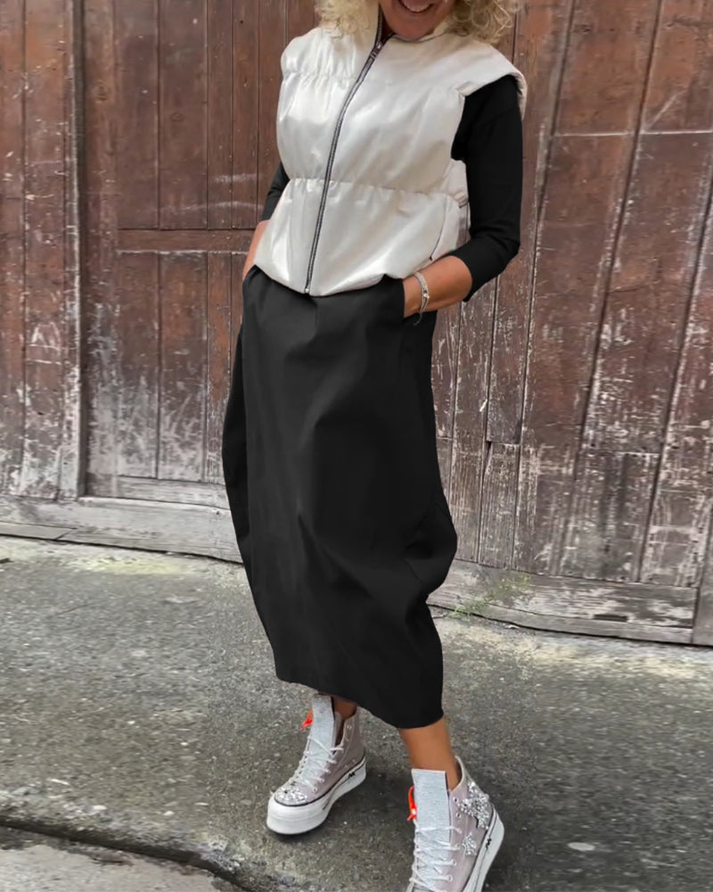 Danica | Elegant 3/4 Sleeves Midi Dress