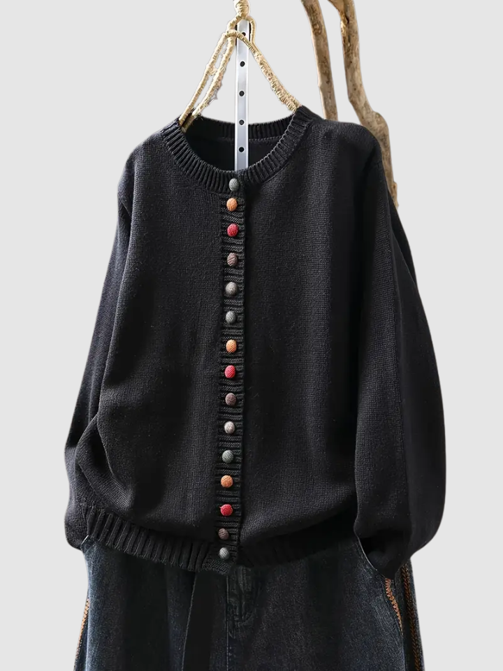 Selene | Playful Button Knit Cardigan