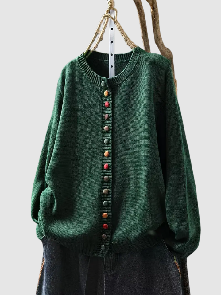 Selene | Playful Button Knit Cardigan