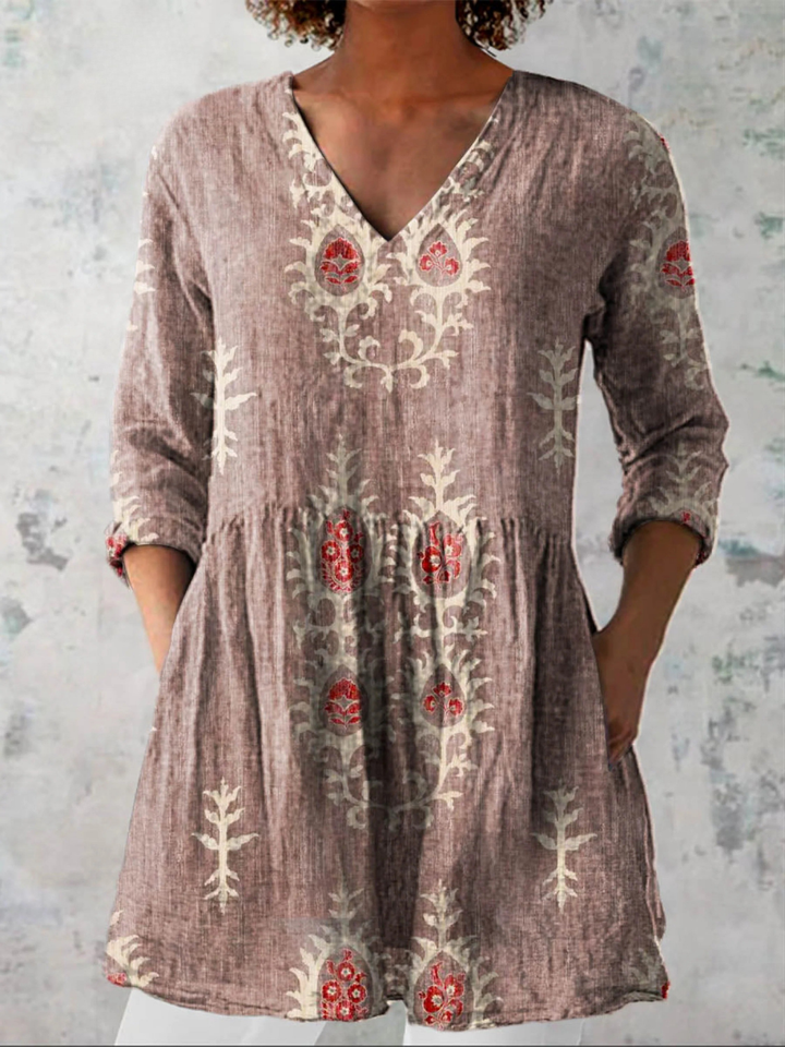 Maeve | Long V-Neck Shirt