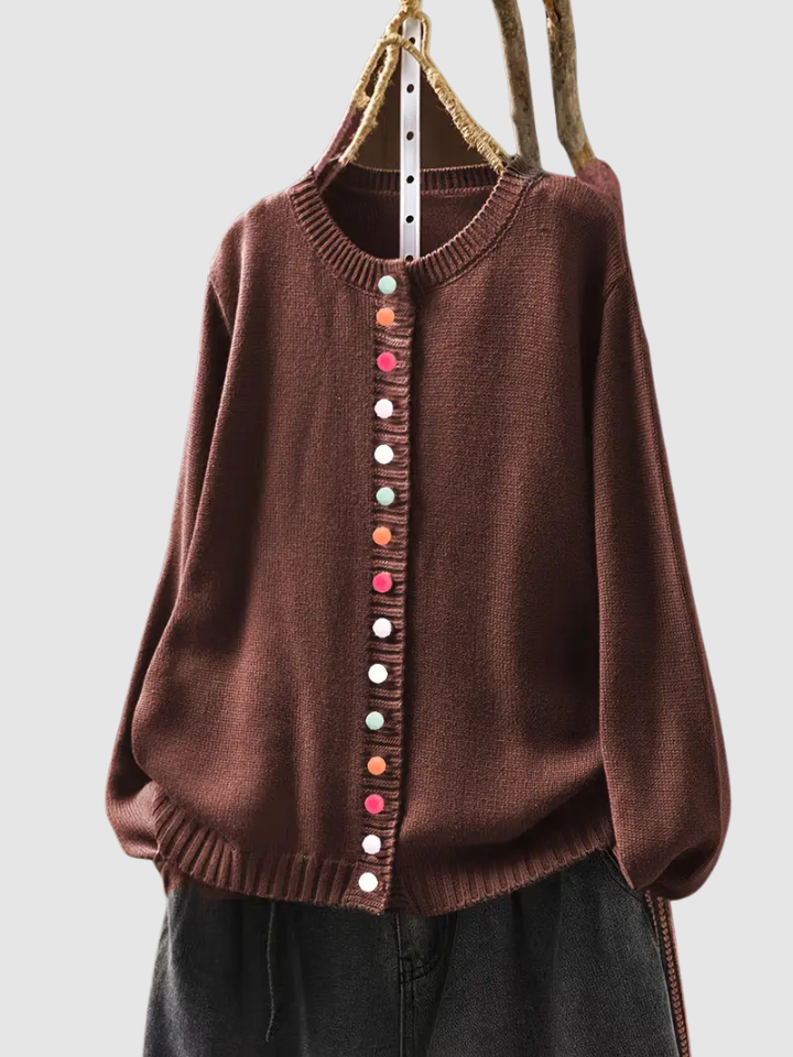 Selene | Playful Button Knit Cardigan