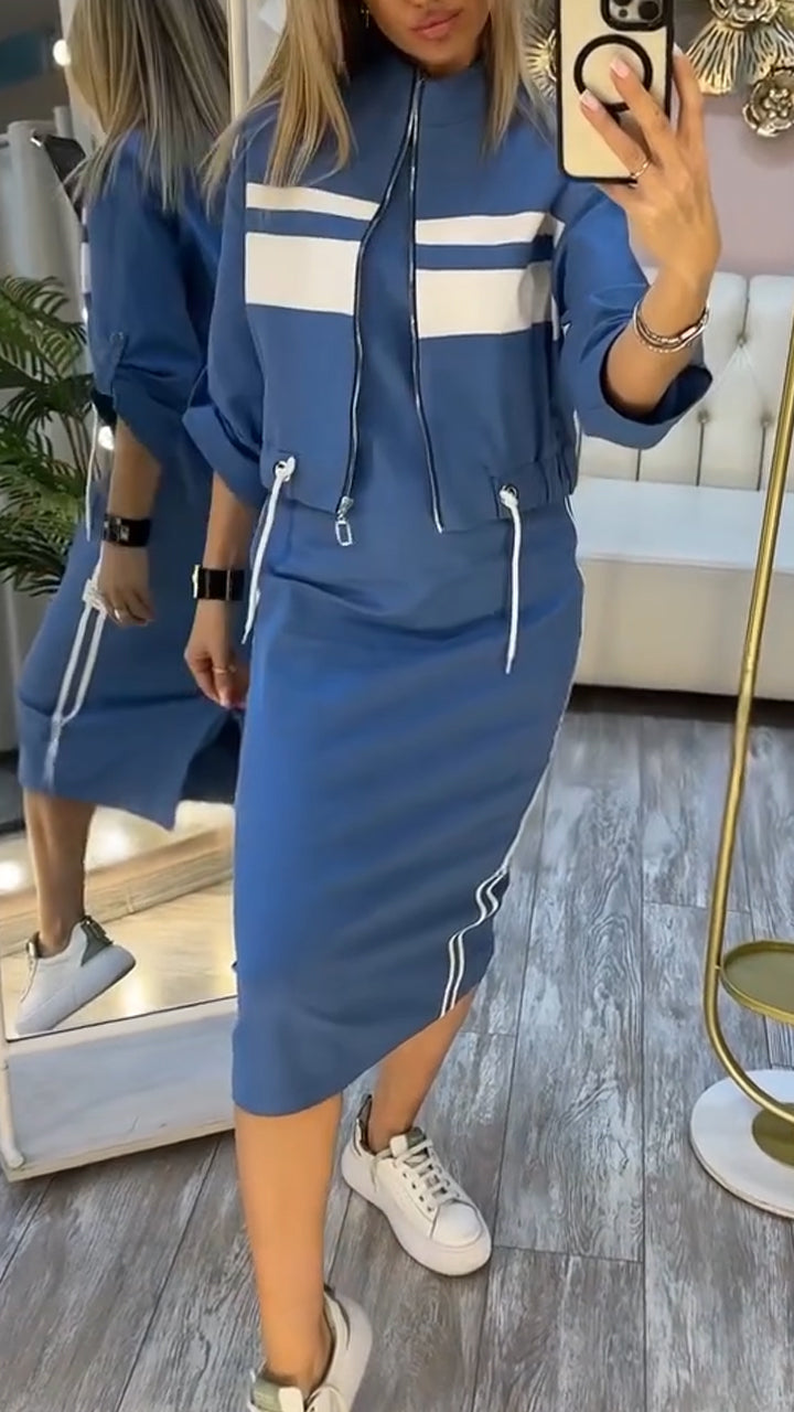 Davina | Sporty Chic Jacket Dress Set
