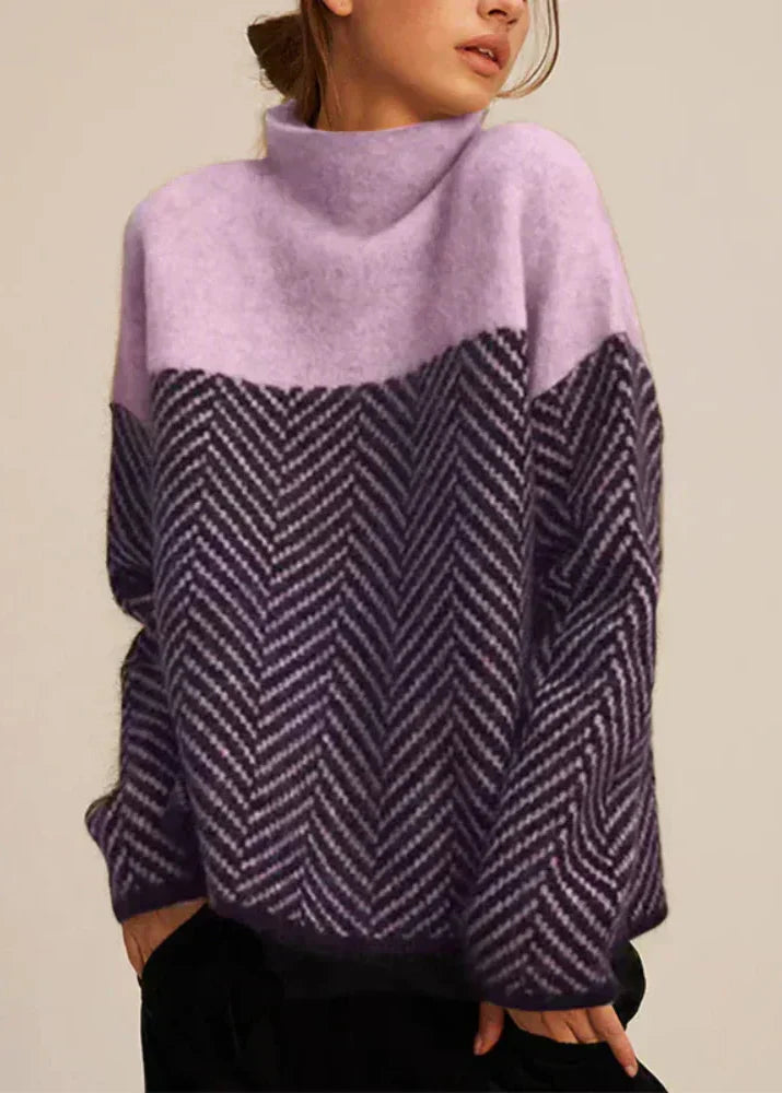 Anna | Patterned High-Neck Jumper
