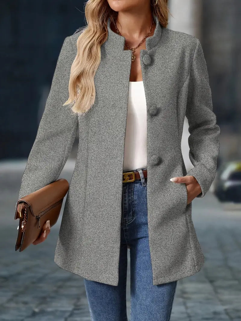 Clara | Timeless Button Detail Coat