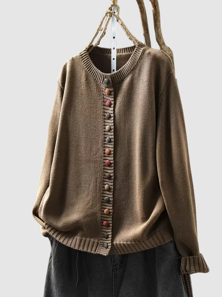 Selene | Playful Button Knit Cardigan