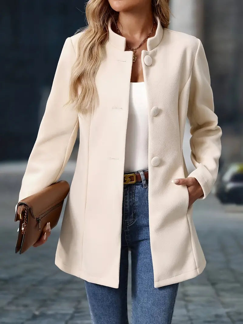Clara | Timeless Button Detail Coat