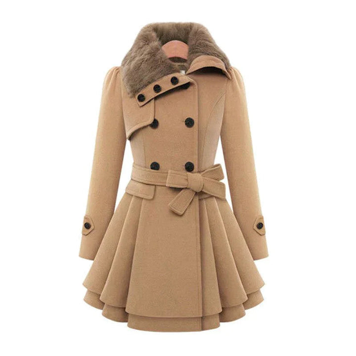 Catalina | Elegant Belted Flare Coat