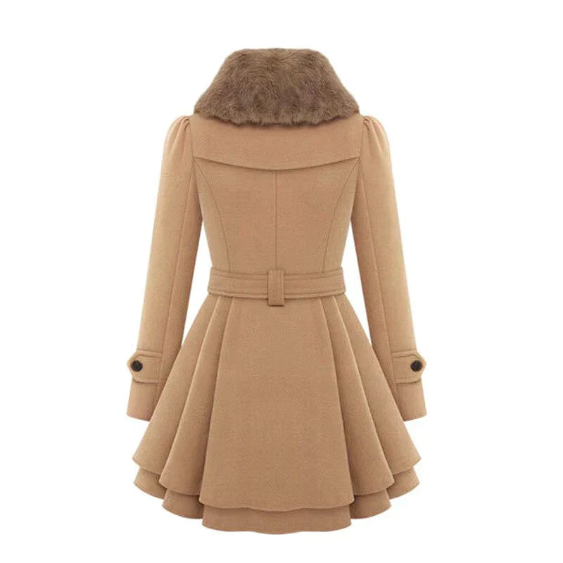 Catalina | Elegant Belted Flare Coat
