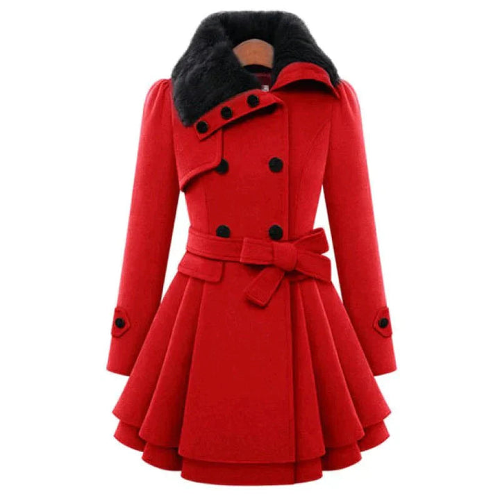 Catalina | Elegant Belted Flare Coat