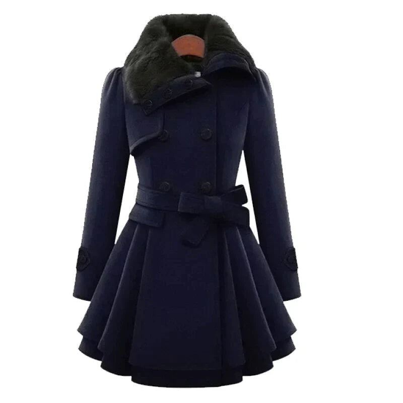 Catalina | Elegant Belted Flare Coat