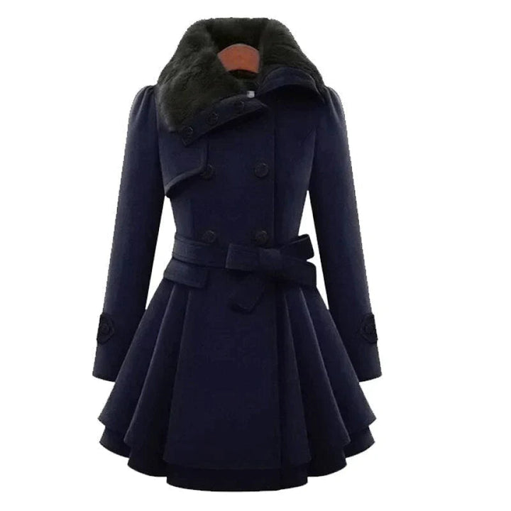Catalina | Elegant Belted Flare Coat