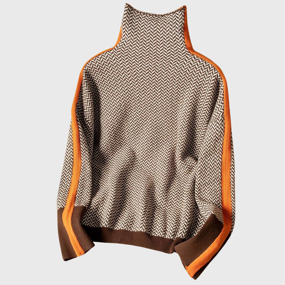 Ivanna | High Neck Patterned Jumper