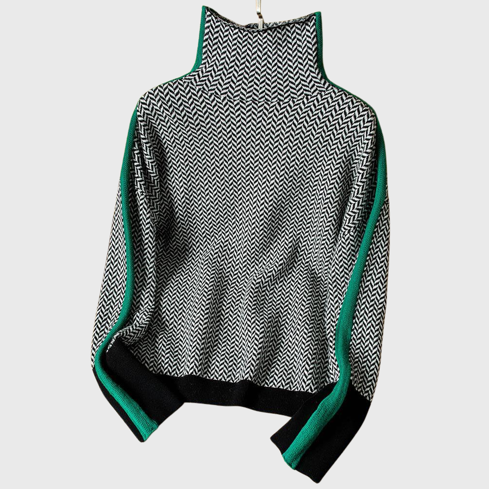 Ivanna | High Neck Patterned Jumper