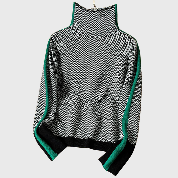 Ivanna | High Neck Patterned Jumper