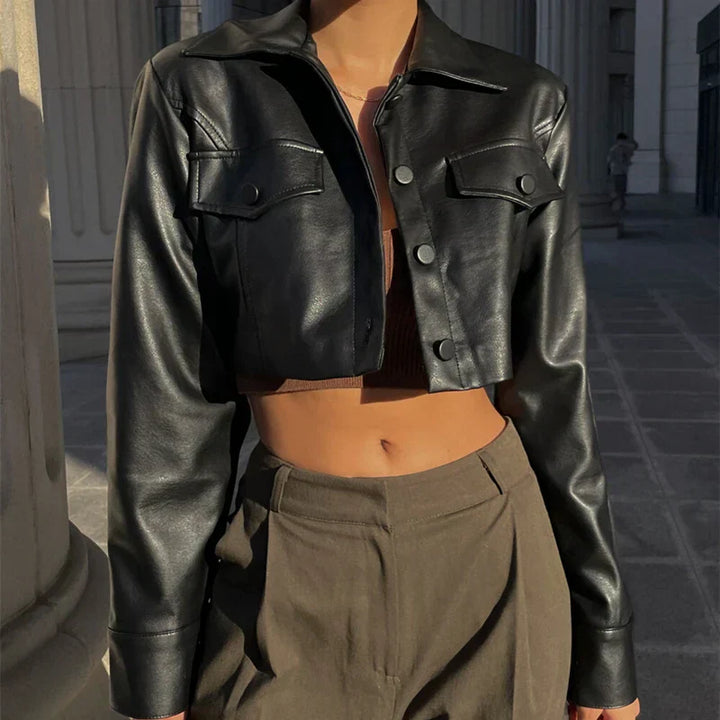 Monroe | Cropped Button Jacket