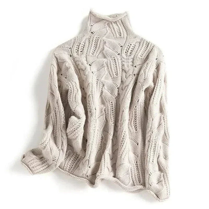 Lisa | Textured Knit Turtleneck Jumper